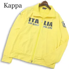 Kappa GOLF カッパ ゴルフ 通年 ワッペン★ トラック ジャケット ブルゾン Sz.LL メンズ 大きいサイズ 黄色