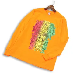 WANIMA ワニマ 通年 カミナッチャ★ ライブ 長袖 カットソー Tシャツ Sz.M メンズ オレンジ