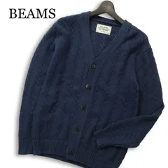 23SS★ BEAMS ビームス FUTURE ARCHIVE 通年 透かし編み ニット カーディガン 羽織り Sz.M メンズ 紺 ネイビー