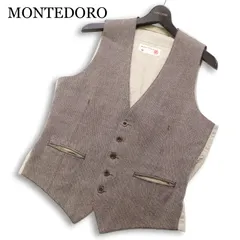 イタリア製☆ MONTEDORO モンテドーロ 通年 ウール ジレ ベスト Sz.S 