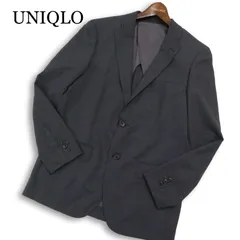 UNIQLO ユニクロ 通年 背抜き★ ストレッチ ウール ブレンド テーラード ジャケット Sz.M メンズ 灰 グレー