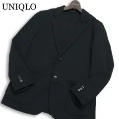 25SS★ UNIQLO ユニクロ 通年★ コンフォート 2B テーラード ジャケット Sz.L メンズ 黒