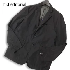 m.f.editorial タカキュー 通年 背抜き★ マイクロチェック ジップ使い テーラード ジャケット Sz.L メンズ