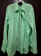 XL ポロラルフローレン ギンガムチェック シャツ グリーン