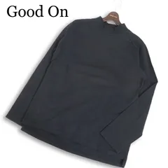 Good On グッドオン 通年 9oz ヘビー ジャージー★ 長袖 モックネック カットソー ロンTシャツ Sz.L メンズ 黒 日本製のサムネイル