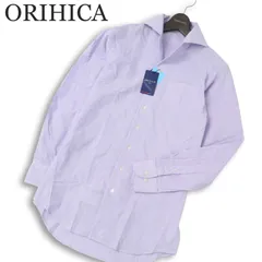 未使用★ ORIHICA オリヒカ 通年 吸汗速乾★ ノンアイロン 長袖 総柄 ホリゾンタルカラー シャツ Sz.S-82 メンズ