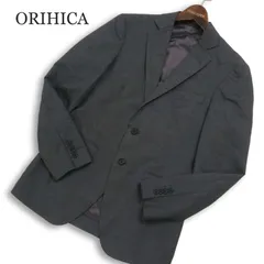 ORIHICA オリヒカ 通年 背抜き Smart 10month★ ウール マイクロ チェック テーラード ジャケット Sz.92Y5 メンズ グレー