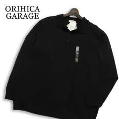 【新品 未使用】 ORIHICA GARAGE オリヒカ ビズニット★ 長袖 ニット ポロシャツ ニットポロ Sz.3L メンズ 黒 大きい 特大のサムネイル