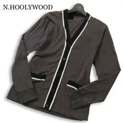 N.HOOLYWOOD ミスターハリウッド 通年★ Vネック カーディガン 羽織り Sz.40 メンズ 日本製 グレー