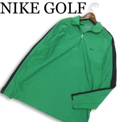 NIKE GOLF ナイキ ゴルフ 通年 FIT DRY★ 長袖 ハーフジップ ポロシャツ Sz.XL メンズ 大きいサイズ 緑