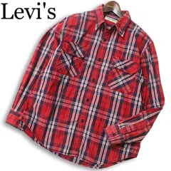 Levi's リーバイス 60529-0006 Red Tab★ 通年 長袖 ワーク チェック シャツ Sz.M　メンズ