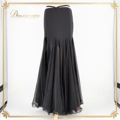 ベリーダンス オリエンタル 衣装 スカート ブラック系 フリル 黒 練習 レッスン スリット 無地 シンプル かわいい 透け感 伸縮 ストレッチ かっこいい ダンス衣装 イベント ステージ