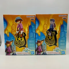 ZOOTOPIA　ズートピア　2　2点セット　ディズニーキャラクター　モニタートップフィギュア　ジュディ・ポップス　ニック・ワイルド　プライズ　フィギュア　バンダイ　バンダイナムコ　バンプレスト　（ME29-3854）