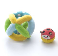 【新品・送料無料】布のおもちゃ コロコロ コロリン 【布製玩具 知育玩具 ラトル ボール ベビートイ エドインター】