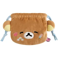 【新品・送料無料】リラックマ ぬいぐるみ巾着(リラックマ・ゆるゆるぽかぽかシリーズ) CA86101