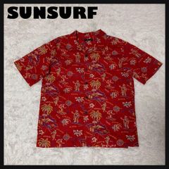 レア✨SUN SURF アロハシャツ 伊勢海老 大漁 縁起 和柄 レーヨン M