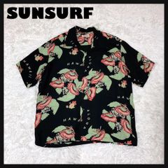 激レア】カネコイサオ 和柄 アロハシャツ 相撲 力士 90s L相当 黒 美品 