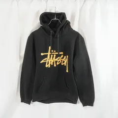 STUSSY ステューシー ワールドツアー パーカー XL ブラック 黒 ゴールドロゴ フード付き メンズ プルオーバー スウェット バックプリント フロントロゴ ストリート 定番 人気 古着 カジュアル ビッグサイズ USA メキシコ製