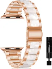 Apple Watch バンド 42/44/45/49mm ピンク 樹脂 ステンレス 防水