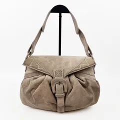 LOEWE ロエベ アナグラム ショルダーバッグ 肩掛け ブラウン スエード ヴィンテージ レディース【美品】