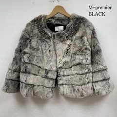 エムプルミエブラック ショート丈 レッキス ファー ジャケット パール ビジュー 付き レディース 36 ISItems【USED】【古着】【中古】50128716のサムネイル