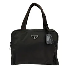 PRADA(プラダ) ハンドバッグ - ダークグレー×ダークブラウン レザー