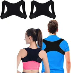 enconson 理学療法士監修姿勢補正 猫背補正 ベルト 姿勢補正ベルト 男性用 女性用 背筋補正ベルト まきがた補正ベルト 姿勢ロック 姿勢サポーター 背中 (2個入り)