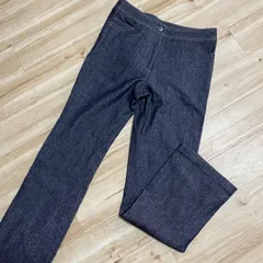 クレージュ  courreges  長ズボン フェイクデニム ブラック パンツ 64-91 S