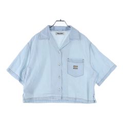 極美品】MIU MIU リヨセル デニム クロップド シャツ 23年 RFID - メルカリ