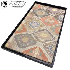 袋帯 雪輪 美しい華柄模様 金糸 生成色 振袖 O-5511 - メルカリ