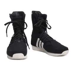 ヨウジヤマモト×アディダスYohji Yamamoto×adidas ボクシングシューズ 黒白25cmのサムネイル