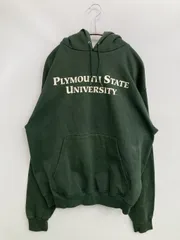 Champion チャンピオン パーカー L グリーン 前面プリント バックプリント ブランドロゴ プルオーバー 長袖