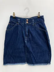 earth music&ecology アースミュージックアンドエコロジー デニムスカート S ブルー ショート・ミニ丈 台形