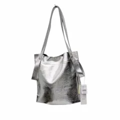 未使用品 Beaure ビュレ Ray Beams レイビームス 別注品 2WAY ショルダーバッグ トートバッグ A4収納可 牛革 シルバー QZ1972R
