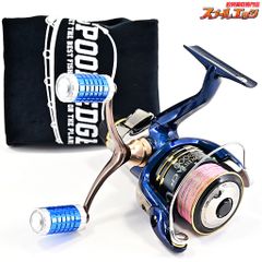 ★☆【シマノ】 10アオリスタ CI4 C3000 90mmダブルハンドル&カスタムハンドルノブ&夢屋リールスタンド装着 SHIMANO AORISTA CI4★☆m44382