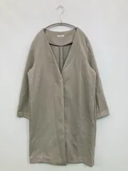GLACIER グラシア ノーカラーコート L グレー