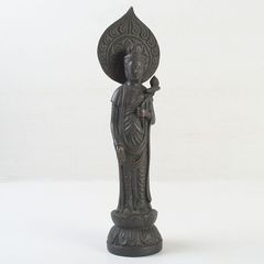 大型】聖観音菩薩立像 全高約58cm 金属製 青銅色 仏像 仏教美術 - メルカリ