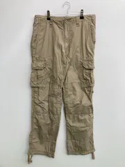 UNIQLO ユニクロ カーゴパンツ S ベージュ クロップド・半端丈 コットン 無地 スタンダード ストレート レギュラー