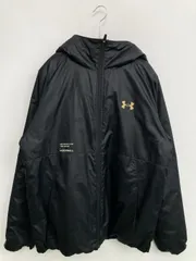 UNDER ARMOUR アンダーアーマー ナイロンジャケット LG ブラック 無地 ワンポイント ブランドロゴ フードあり