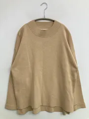 DRESKIP ドレスキップ ニット/セーター LL ベージュ ニット ナイロン 無地 ミドル丈 長袖 タートルネック/ハイネック