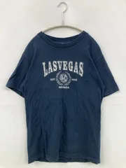 ALSTYLE アルスタイル Tシャツ/カットソー S ネイビー 前面プリント ブランドロゴ ミドル丈 半袖 クルーネック(丸首)