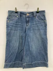 UNIQLO ユニクロ デニムパンツ ウエスト73cm ブルー ハーフ・ひざ丈 無地 スタンダード ストレート レギュラー ヴィンテージ