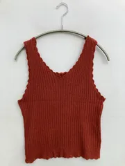 LOWRYS FARM ローリーズファーム タンクトップ F ブラウン 無地 レース カップなし