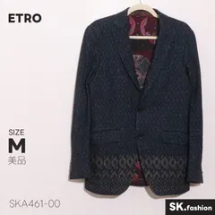 美品 ETRO アウター 織柄 裾切替 テーラード ポケット付き　二つボタン ジャケットのサムネイル