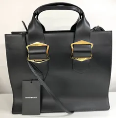 EMPORIO ARMANI エンポリオアルマーニ 2WAYバッグ スクエア ブラック