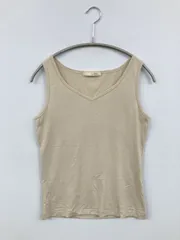 タンクトップ M ベージュ