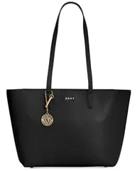 ダナ キャラン ニューヨーク レディース バッグ DKNY Bryant Medium Zippered Tote Bag Black Gold Tone ブラックのサムネイル