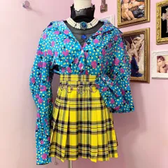 その他トップス ブラック 無地 ワンポイント 刺繍 ミドル丈