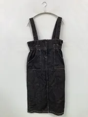 apres jour mignon アプレジュールミニョン デニムスカート F ブラック ロング・マキシ丈 タイト ウエストゴム・紐