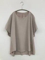 OPAQUE.CLIP オペークドットクリップ Tシャツ/カットソー 40/L ベージュ 無地 ミドル丈 半袖 クルーネック(丸首)